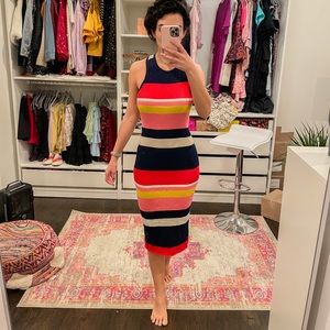 Striped midi dress